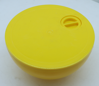 Base de poteau dôme portable et durable en plastique ABS jaune de 25 mm, remplissable d'eau et de sable, pour entraînement de football, agilité et slalom, stable