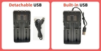 Cargador de Baterías Universal de Doble Bahía para Baterías de Iones de Litio 18650 21700 de 3.7V 4.2V, Base de Carga Inteligente con Entrada Tipo C, Banco de Energía, Micrófono, Cámara
