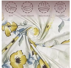 Drap de lit King en mélange de coton 180 TC multifonctionnel de haute qualité avec 2 taies d'oreiller rouge et blanc 90x90 pouces doux durable - Product Image 5