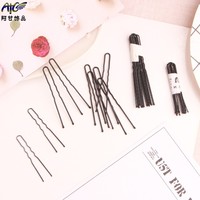Vente chaude mode noir métal U pince à cheveux Simple élégant vie quotidienne accessoire épingles à cheveux invisibles pour la décoration de cheveux de fille