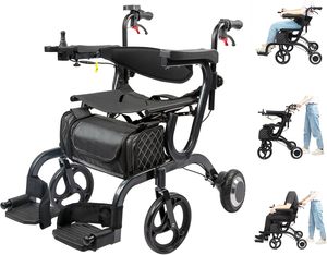Silla <span class=keywords><strong>de</strong></span> ruedas eléctrica 5 en 1 Rollator Walker <span class=keywords><strong>para</strong></span> ancianos 120KG Senior Chair Mobility Walker Machine y carrito <span class=keywords><strong>de</strong></span> compras <span class=keywords><strong>para</strong></span> <span class=keywords><strong>adultos</strong></span> - Product Image 1
