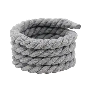 REWIN 10MM Nature Color Cotton Braid Super Chunky Big Thick Twisted Rope Shoe Laces Shoelaces For Casual Shoes