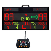 Tableau d'affichage numérique LED électronique de 1 mètre avec panneau de commande pour le basketball, le football, le volleyball, le badminton, le tennis de table