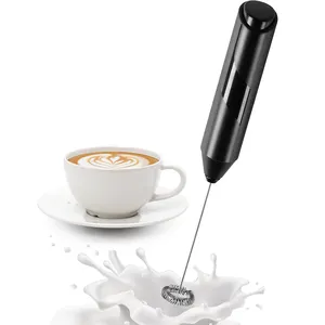 Mutfak hediyeler için süt köpürtücü el pil kumandalı elektrikli köpük makinesi Mini çırpma içecek mikseri kahve