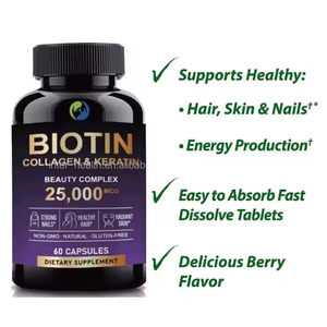 Kapsul <span class=keywords><strong>Biotin</strong></span> Ausreson Suplemen Kolagen Vitamin Pertumbuhan Rambut Kolagen <span class=keywords><strong>Biotin</strong></span> Kapsul Rambut - Product Image 3