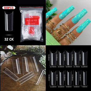 500 autocollants pour manucure française, couverture complète ou partielle, faux ongles pour salon, nail art fait main - Product Image 2