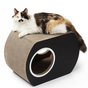 Nieuwe Ovale Stijlvolle Kat Meubels Kartonnen Kat Huis En Scratcher - Product Image 6