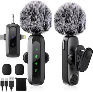 J35 J15 3-Trong-1 Không Dây Lavalier Microphone Điện Thoại Di Động Ghi Âm Video Live Streaming Giảm Tiếng Ồn Ve Áo Microphone - Product Image 6