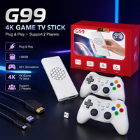 Console de jeux vidéo G99 Plug&Play 128 Go, plus de 35 simulateurs, PS2, plus de 30 000 jeux, Gamestick rétro 4K, stick de jeu TV, prend en charge 2 joueurs