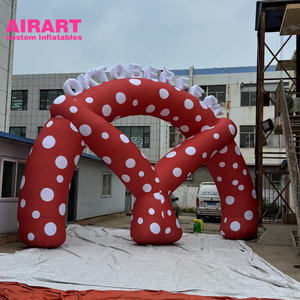 Arco rojo inflable personalizado de fábrica para decoración de escenario y arco de Globo Rojo inflable de gran venta - Product Image 4