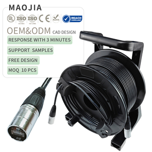 Chuyên nghiệp ethercon Cat6 che chắn cáp <span class=keywords><strong>Ethernet</strong></span> trống 10Gbps độ trễ thấp cho âm thanh kỹ thuật số Mixer thiết bị sân khấu với Reel - Product Image 1