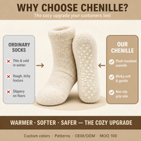 Chaussettes douces et moelleuses en coton épais pour l'hiver, imprimées, pour femmes, vente en gros, avec logo personnalisé, pour la maison, chaudes et confortables