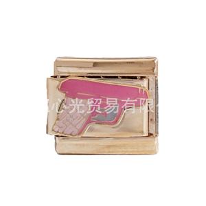 สร้อยข้อมือแบบโมดูลาร์ สแตนเลสสตีล ดีไซน์รูปหัวใจและหน้ายิ้ม ของขวัญสำหรับผู้หญิง เครื่องประดับ - Product Image 2