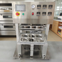Machine à sceller les gobelets en papier pour boissons, pudding et gelée, scelleuse rapide 6 gobelets à la fois, vente chaude