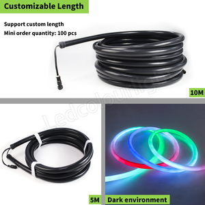 <span class=keywords><strong>Tube</strong></span> néon en silicone noir adressable RGB à éclairage à 360 degrés, bande lumineuse LED néon de 25 mm pour les discothèques - Product Image 3