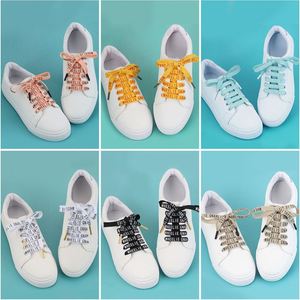 Lacets plats en polyester de haute qualité, couleur tendance, avec logo personnalisé, vente en gros - Product Image 2