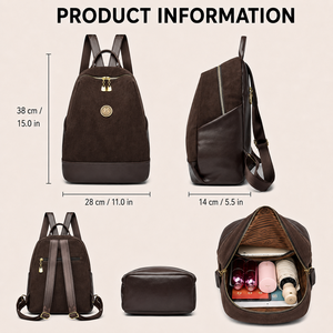 <span class=keywords><strong>Sac</strong></span> <span class=keywords><strong>à</strong></span> <span class=keywords><strong>dos</strong></span> <span class=keywords><strong>élégant</strong></span> en cuir PU texturé pour femmes, design antivol, <span class=keywords><strong>sac</strong></span> <span class=keywords><strong>à</strong></span> <span class=keywords><strong>dos</strong></span> tendance pour femmes, haute qualité, OEM ODM - Product Image 3
