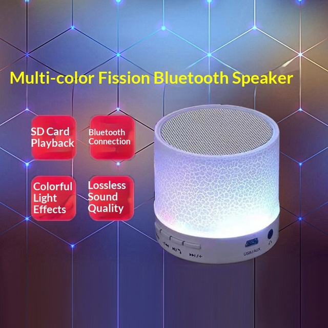 Crack-pattern for Speaker with USB and Built-in Battery Mini Wireless Boombox IPX6 Waterproof Subwoofer Portable Speaker
