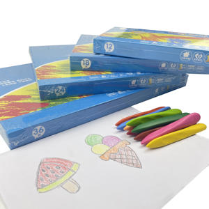 Ensemble de crayons de cire aux couleurs classiques pour enfants, étudiants, crayons multicolores lavables - Product Image 1