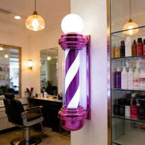 En gros, Panneau de <span class=keywords><strong>Barbier</strong></span> Moderne Rose à LED Rotatif Mural pour Salon - Product Image 2