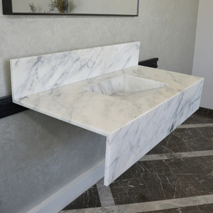 Luxury Eco- Friendly Arabescato White Calcatta Viola Marble Natural Stone <b>Bathroom</b> Washbasin - Product Image 2