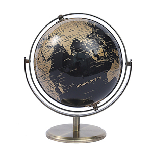 Globo Terráqueo Vintage sobre Base de Metal Dorado/Plateado, Material de PVC, para Educación <span class=keywords><strong>Ambiental</strong></span> y Uso en Oficina - Product Image 3