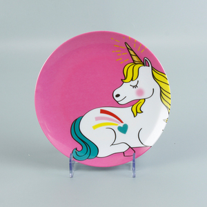 <span class=keywords><strong>Vajilla</strong></span> <span class=keywords><strong>Infantil</strong></span> de <span class=keywords><strong>Melamina</strong></span> con Diseño Divertido de Unicornio, Platos de 8.25 Pulgadas para Niños, Venta Caliente - Product Image 1