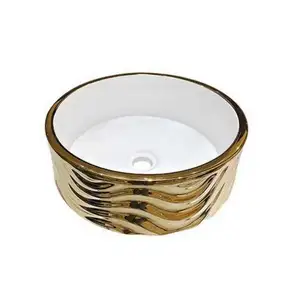 Sanitary ware gold small size square basin