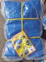 Bâche en PE double face bleue et orange, imperméable, anti-UV, avec œillets pour couverture extérieure