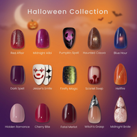 BTArtbox Kit de faux ongles en gel souple effet œil de chat avec colle, vente en gros, faits à la main, Halloween, gothique, 3D, amande, à presser, en gros