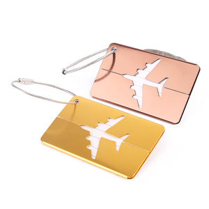Étiquette d'identification de valise <span class=keywords><strong>en</strong></span> métal <span class=keywords><strong>en</strong></span> aluminium avec logo personnalisé unique disponible - Product Image 3