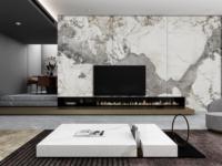 Grande dalle de pierre frittée blanche 1200x2400x9mm de Foshan pour comptoir, mur de salle à manger et lavabo