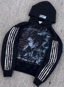 Conjunto de Moletom Streetwear Masculino 420 GSM Algodão Sublimado Personalizado com Capuz Duplo na Cintura - Top e Calça (<span class=keywords><strong>2</strong></span> Peças) - Product Image 2