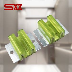 Patins de guidage de contrepoids d'ascenseur pour rails creux Mitsubishi 10mm 16mm - Tête de guidage de type W / type M avec douille - Product Image 1