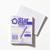 Bloc de Notas Personalizado 1/4, Bloc de Escritura 127x100mm, Bloc de Notas con Líneas, 80 Hojas, Bloc de Papel para Exámenes Escolares, Papelería al por Mayor