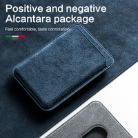 Étui Portefeuille Magnétique Personnalisé en Alcantara pour Téléphones Mobiles iPhone Samsung Oppo – Sacs pour Téléphones Portables