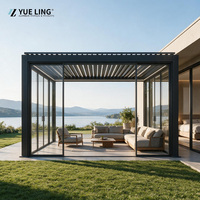Pergola motorisée en aluminium à toit à lames orientables, personnalisée pour les entrepreneurs en travaux publics, patio extérieur, pergola résistante aux UV