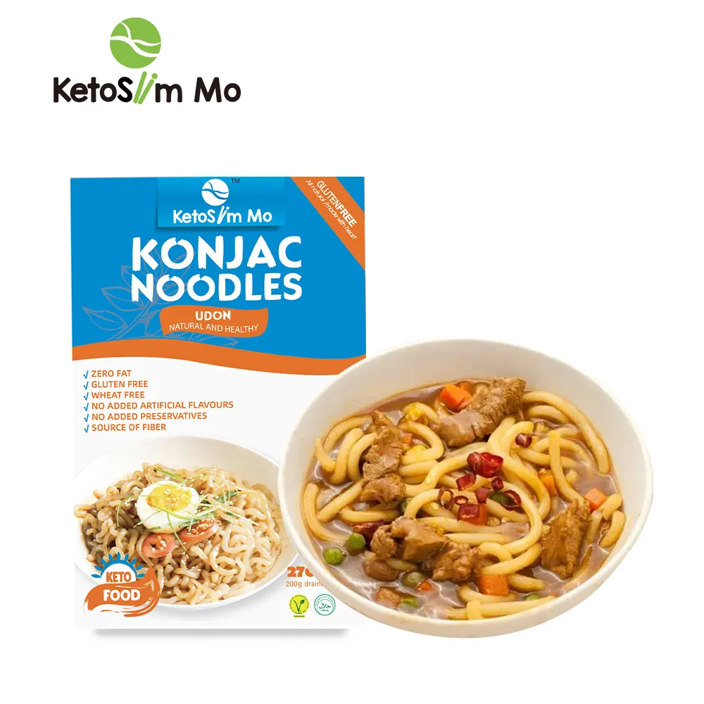 Ketoslim Mo-dieta saludable Keto, comida orgánica rápida instantánea, lista para comer, venta al por mayor, Shirataki, fideos, Konjac Udon