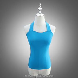 Débardeurs en coton et élasthanne pour femmes, hauts de sport, crop top, <span class=keywords><strong>tenue</strong></span> de gymnastique, <span class=keywords><strong>tenue</strong></span> de danse, <span class=keywords><strong>tenue</strong></span> d'entraînement - Product Image 2