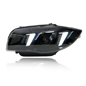 Phare avant SJC Auto Part pour <span class=keywords><strong>BMW</strong></span> Série 1 <span class=keywords><strong>E87</strong></span>, double couleur jaune et blanc, style DRL Snake Eyes - Product Image 2