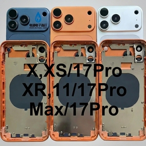 Carcasa DIY XR a 17 PRO, <span class=keywords><strong>11</strong></span> a 17, X <span class=keywords><strong>XS</strong></span> <span class=keywords><strong>MAX</strong></span> como 17 Pro <span class=keywords><strong>MAX</strong></span>, compatible con <span class=keywords><strong>iPhone</strong></span>, cubierta trasera, marco <span class=keywords><strong>de</strong></span> batería para Apple - Product Image 1
