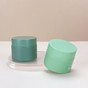 Pot cosmétique personnalisé 50g 30g 20g 10g, pot en verre couleur crème beige, logo personnalisé, pot en verre 50g avec couvercle vert - Product Image 5