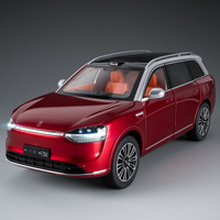 Modèle de voiture en alliage ZC à l'échelle 1:24 Aito M9 Business SUV, portes ouvrantes en métal, batterie au lithium, pour les 14 ans et plus