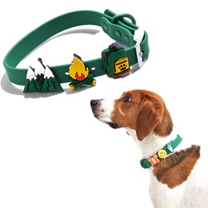 <span class=keywords><strong>Collar</strong></span> de perro de PVC para gato mascota de silicona resistente al agua con hebilla de Metal ajustable personalizada con abalorio de Clip de estilo múltiple - Product Image 2