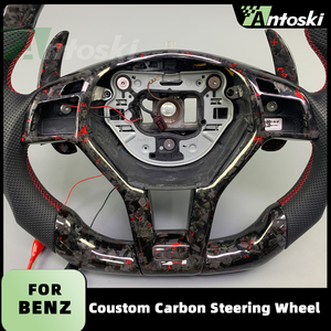 <span class=keywords><strong>Volant</strong></span> en cuir de carbone forgé <span class=keywords><strong>AMG</strong></span> avec accessoires d'intérieur à LED Mise à niveau de Mercedes-Benz W204 W205 2013-2018 - Product Image 3