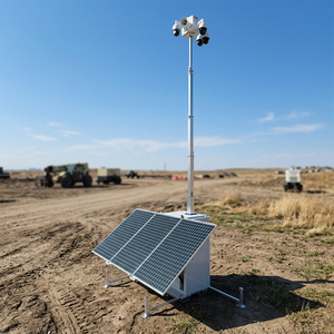 Mobile Solar Powered Surveillance Tower Trailer With Night Vision <strong>Camera</strong> Remote Access Perimeter Protection - Product Image 3