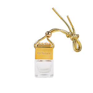 8ML Square Transparent Black Car Perfume <b>Diffuser</b> <b>Bottle</b> With Black Metal Screw Cap - Product Image 6