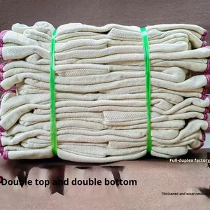 Gants de machinerie ferroviaire en toile composite double sergé, extra épais, durables, en coton, résistants à l'usure et à l'huile, vente en gros - Product Image 3