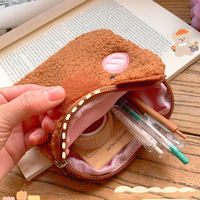 Dompet Koin Mini Lucu Kustom Desain OEM Kantong Beludru Lembut untuk Promosi Tas Dompet Lipstik Kosmetik Kartun Portabel