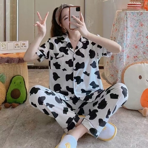<span class=keywords><strong>Pijamas</strong></span> de mujer <span class=keywords><strong>baratos</strong></span> con botones, conjunto de 2 piezas, ropa de dormir suave con solapa, manga corta, pantalón largo, cuello vuelto, ropa de casa, venta <span class=keywords><strong>al</strong></span> <span class=keywords><strong>por</strong></span> <span class=keywords><strong>mayor</strong></span> - Product Image 6